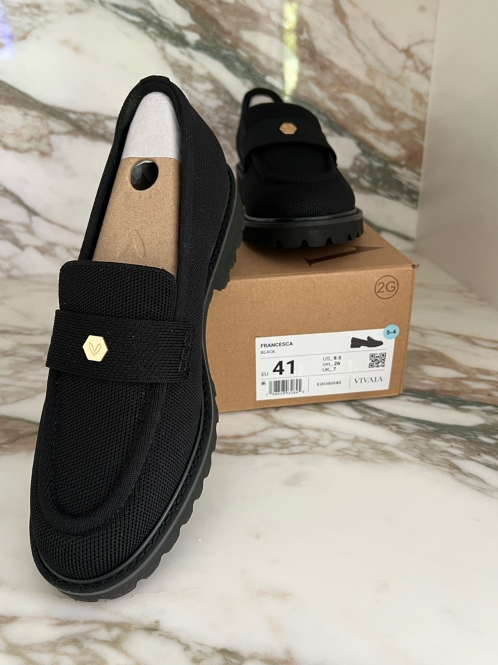 NEW IN BOX Vivaia Francesca Black Women's Loafers - Picture 5 of 10